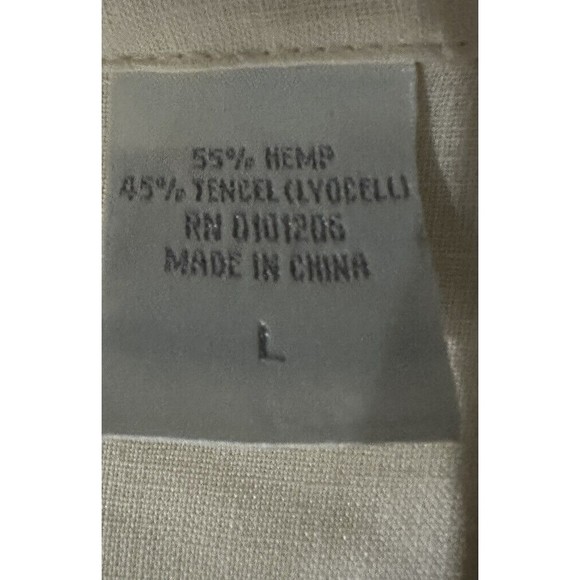 Soft Surroundings Womens L Hidden Button Blouse Cotton Popover Tunic Side Slits - Picture 4 of 8